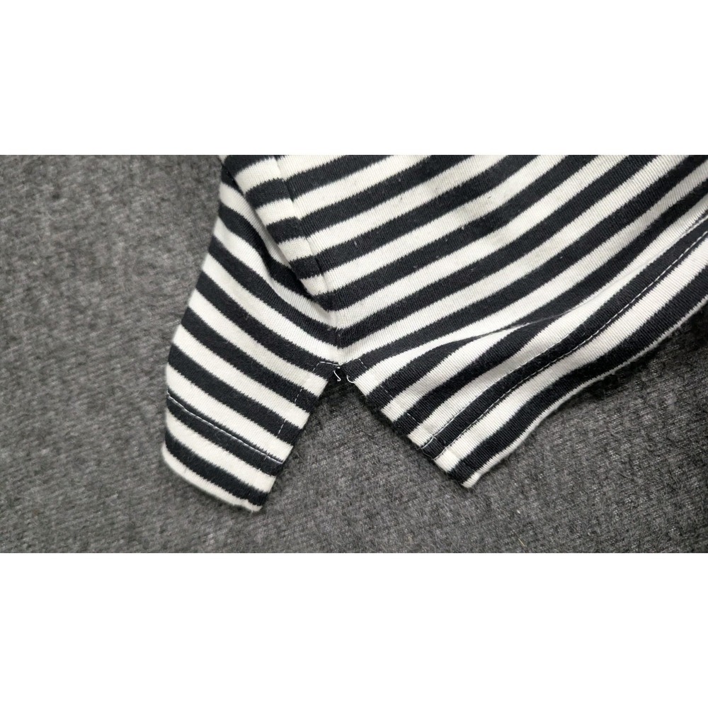 Quaker Factory Shirt Womens 2X Black White Stripe Coastal Granny Cottagecore - Picture 16 of 16